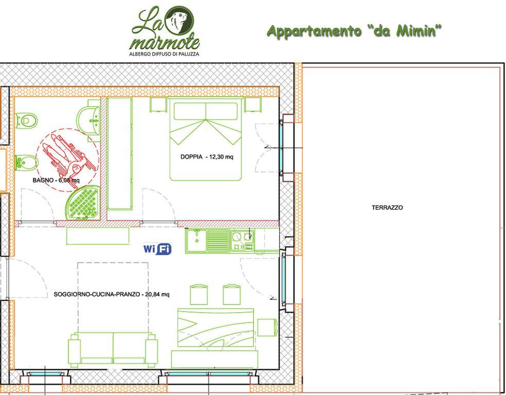 La Marmote Albergo Diffuso Di Paluzza Testeons 外观 照片